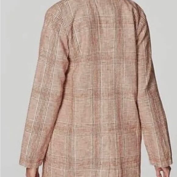 J.Jill Harper Henna Relaxed Linen Boyfriend Button Blazer Jacket Size L Petite - Picture 2 of 3